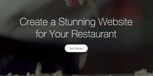Wix Restaurant Website Builderホームページ