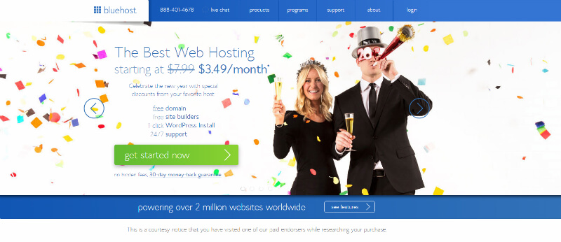 Bluehost Website Builder Home Page