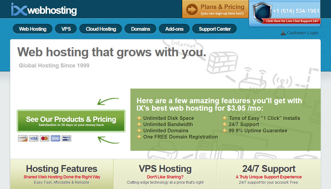 Sito di web hosting